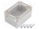 Enclosure: multipurpose; X: 50mm; Y: 70mm; Z: 36mm; ABS; grey; gasket