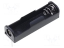 Holder; Leads: for PCB; Size: AA,R6; Batt.no: 1; Colour: black; 51mm