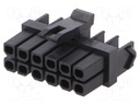 Plug; wire-board; female; Micro-Fit TPA; 3mm; PIN: 12; w/o contacts