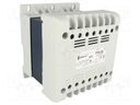 Transformer: mains; 250VA; 230VAC; 24V; Leads: terminal block; IP21