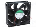 Fan: DC; axial; 24VDC; 80x80x25mm; 69.63m3/h; 33dBA; slide bearing