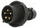 Connector: AC supply 3-phase; plug; male; 32A; 400VAC; IEC 60309