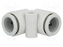 Push-in fitting; angled 90°; -1÷10bar; Mat: polypropylene