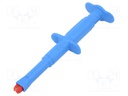 Clip-on probe; crocodile; 16A; 1kVDC; blue; Grip capac: max.20mm