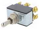 Switch: toggle; Pos: 3; DPDT; ON-OFF-(ON); 21A/14VDC; Leads: screw