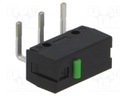 Microswitch SNAP ACTION; without lever; SPST-NO; 0.1A/6VDC; IP40