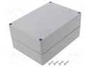 Enclosure: multipurpose; X: 121mm; Y: 171mm; Z: 80mm; ABS; light grey