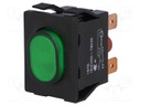 Switch: push-button; Pos: 2; DPST; 16A/250VAC; green; green; IP54