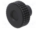 Knob; Ø: 31mm; Int.thread: M5; 12mm; H: 24mm; technopolymer (PP)