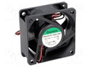 Fan: DC; axial; 12VDC; 60x60x25mm; 61.16m3/h; 44dBA; ball bearing