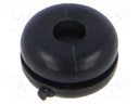 Grommet; black; UL94HB; TPR