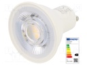 LED lamp; warm white; GU10; 230VAC; 575lm; 6.5W; 2700K; CRImin: 80