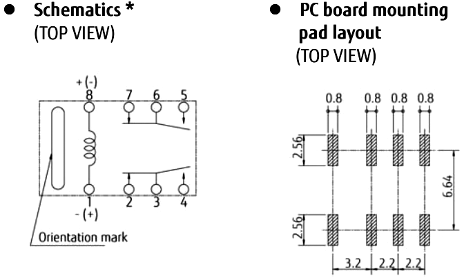 Relay: electromagnetic; DPDT; Ucoil: 24VDC; 2A; 0.3A/125VAC; SMT