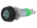 Indicator: LED; flat; 24÷28VDC; 24÷28VAC; Cutout: Ø8.2mm; IP67