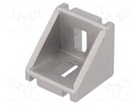 Angle bracket; for profiles; Width of the groove: 8mm; W: 28mm