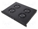 Fan: AC; fan tray; 483x350x44mm; Colour: RAL 9005; 4x fan