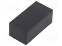 Enclosure: designed for potting; X: 15mm; Y: 40mm; Z: 20mm; black