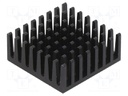 Heatsink: extruded; grilled; BGA; black; L: 27.9mm; W: 27.9mm