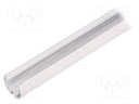 Profiles for LED modules; oval; white; L: 2m; aluminium