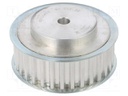 Belt pulley; T10; W: 32mm; whell width: 47mm; Ø: 100mm; aluminium