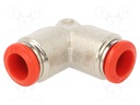 Push-in fitting; angled; -0.99÷20bar; Mat: nickel plated brass