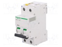 Circuit breaker; 400VAC; Inom: 16A; Poles: 1+N; DIN; Charact: C; 6kA