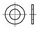 Washer; round; M5; D=10mm; h=1mm; steel; Plating: zinc; DIN: 125A