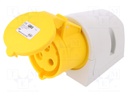 Connector: AC supply; socket; female; 32A; 110VAC; IP44; PIN: 3