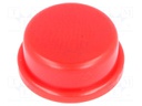 Button; round; red; Application: TACTS-24; Ø13mm