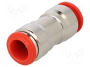 Push-in fitting; straight,inline splice; -0.99÷20bar; 10mm