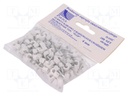 Holder; white; Application: on round cable; 100pcs; with a nail