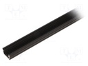 Profiles for LED modules; surface; black; L: 2m; aluminium