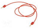 Test lead; 60VDC; 30VAC; 10A; non-insulated; Len: 0.6m; red