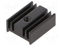 Heatsink: extruded; TO220; black; H: 12.6mm; 36K/W; aluminium
