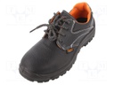 Shoes; Size: 43; black; Mat: leather; with metal toecap
