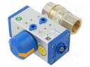 Ball valve; max.25bar; brass; TEFLON; A: 98mm; B: 45mm; C: 112mm