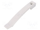 Holder; polyamide; light grey; Ømount.hole: 5.8mm; W: 20mm; L: 134mm