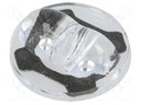 LED lens; round; Mat: PMMA plexiglass; transparent; H: 7.3mm