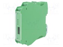 Enclosure: for DIN rail mounting; polycarbonate; green; UL94V-0