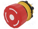 Switch: emergency stop; Stabl.pos: 2; NC x2; 1.5A/250VAC; 22mm; red