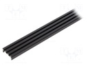 Profiles for LED modules; black; 1m; GIZA; aluminium; anodized