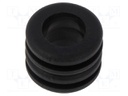 Grommet; black; UL94HB; TPR