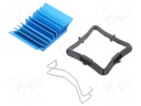 Heatsink: extruded; grilled; blue; L: 25mm; W: 25mm; H: 7.5mm; 8.6°C/W