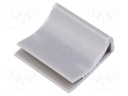 Self-adhesive cable holder; PVC; grey