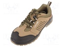 Shoes; Size: 43; beige-black; Mat: leather; with metal toecap