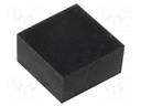 Self-adhesive foot; black; rubber; Y: 9mm; X: 9mm; Z: 4.5mm