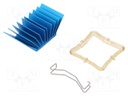 Heatsink: extruded; grilled; blue; L: 29mm; W: 29mm; H: 17.5mm