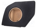 Car loudspeaker enclosure; MDF; black melange; textil; 15l; 250mm