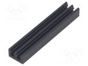 Heatsink: extruded; grilled; black; L: 50mm; W: 10mm; H: 6mm; anodized