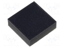 Self-adhesive foot; black; rubber; Y: 8mm; X: 8mm; Z: 2.5mm